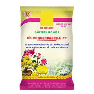 Phân hữu cơ hcmk7 trichoderma+te gói 1kg -tăng cường nấm đối kháng, kích thích rễ cây phát triển