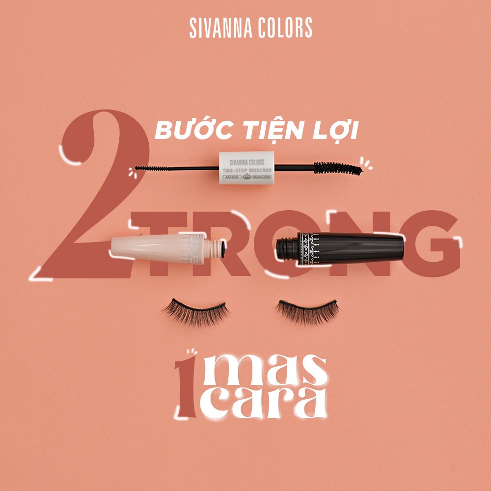 Mascara Sivanna 2 đầu chuốt mi đen dài và cong mi Two Step Mascara không lem không trôi NEW | WebRaoVat - webraovat.net.vn