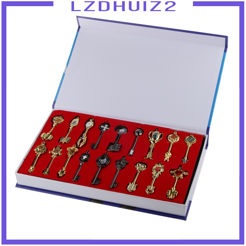 [Lzdhuiz] Les Fleurs Fairy Tail Guild Memeber Lucy 18 Chìa Khóa Linh Hồn + 1 Vòng cổ Quà Tặng