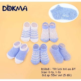 Set 5 đôi tất lưới in hình Dokma