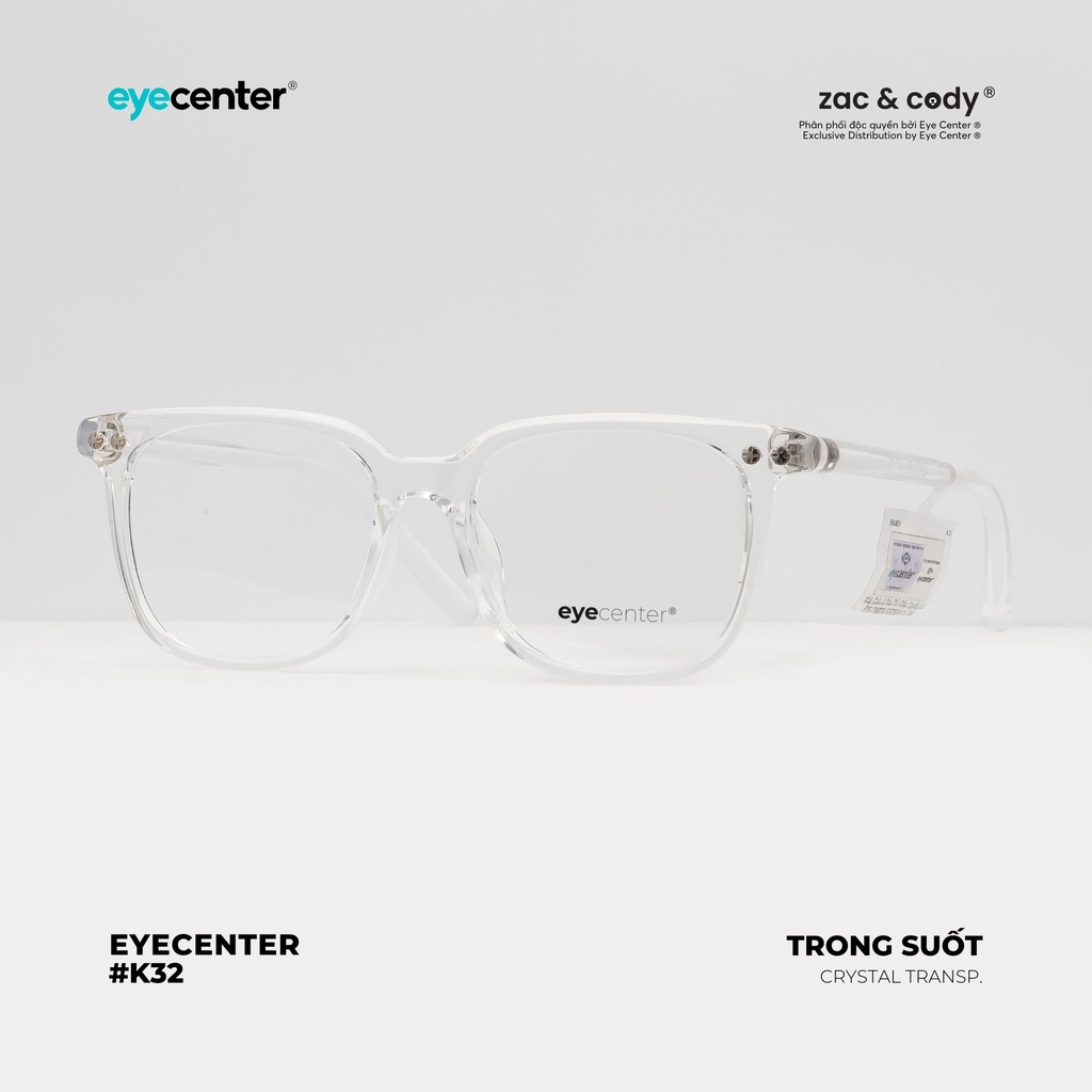 Gọng kính cận nam nữ K32S chính hãng EYECENTER nhựa siêu nhẹ nhập khẩu by Eye Center Vietnam
