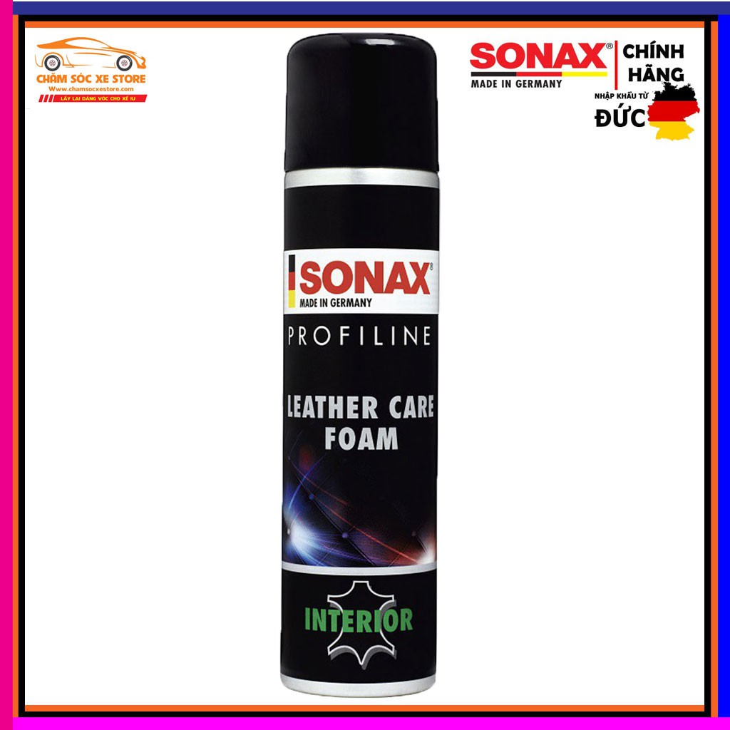 Chai xịt bọt làm sạch và bảo dưỡng da Sonax Leather Care Foam 289300 - 400ml