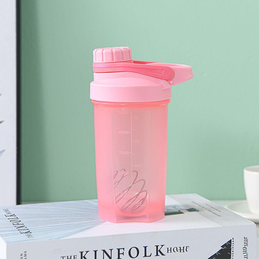 Bình Nhựa Lắc Pha Chế Nước Uống Kèm Dây Bóng Đánh Trứng 500ml Tiện Dụng Mang Theo