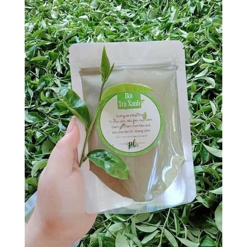 Bột trà xanh nguyên chất 100% ( 100gram) và Bột đậu đỏ