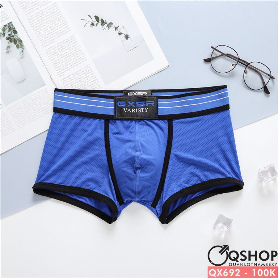 Quần lót boxer thun lưới lỗ mịn QSHOP QX692