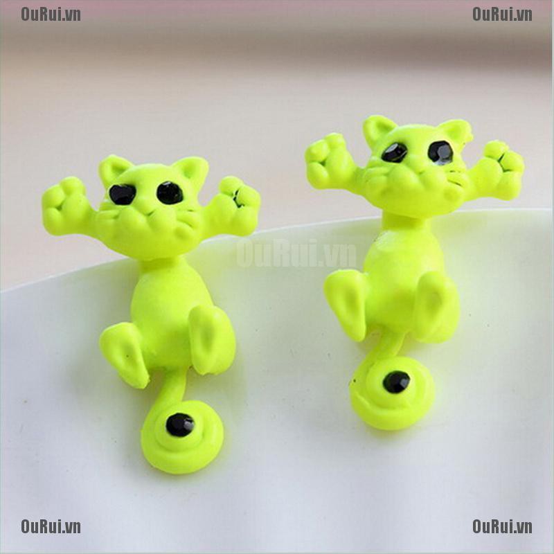 Bông Tai Hình Mèo 3d Dễ Thương Cho Nữ