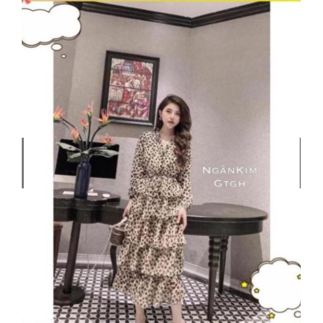 Hàng Thiết Kế Cao Cấp - Váy maxi đầm maxi hoa nhí cổ chữ V sang trọng quý phái | BigBuy360 - bigbuy360.vn