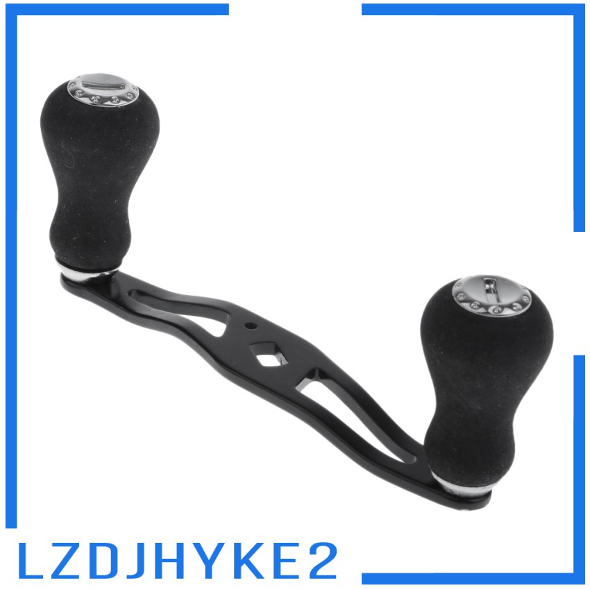 Tay cầm máy câu cá thay thế DIY bằng hợp kim nhôm màu đen