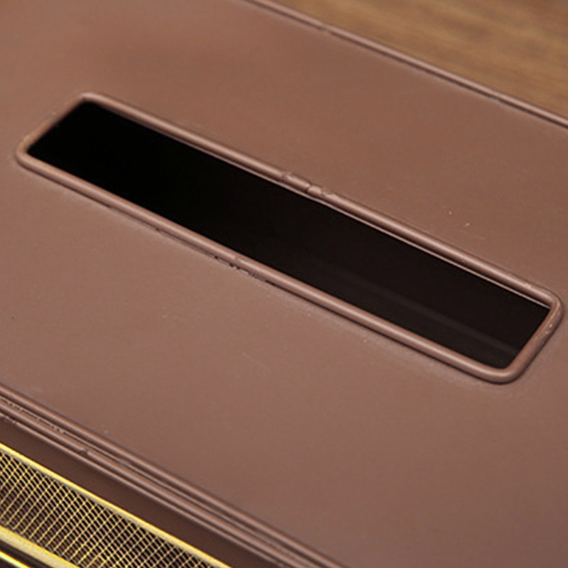 Hộp Đựng Khăn Giấy Bằng Sắt Hình Chữ Nhật Phong Cách Retro