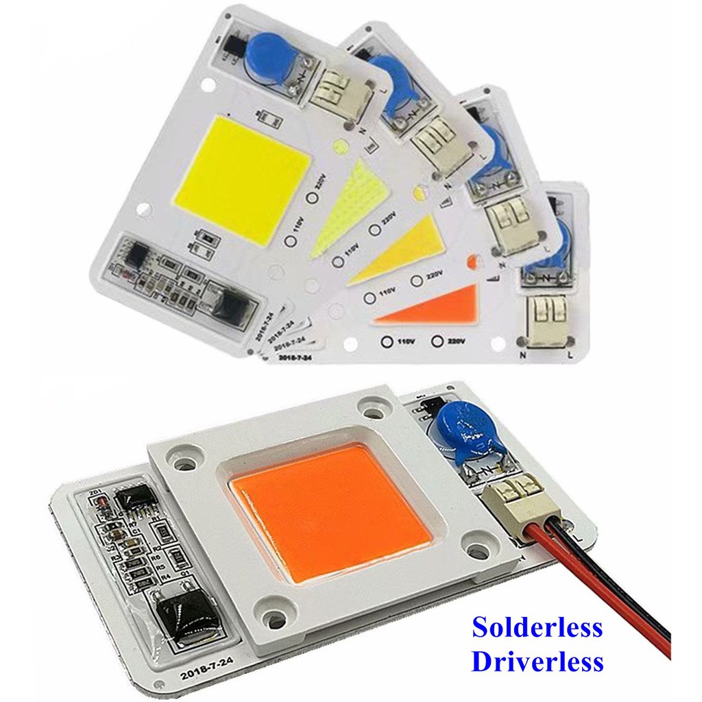 50W Driverless Solderless LED Chip Integrated Smart IC DIY R G B W Full Spectrum