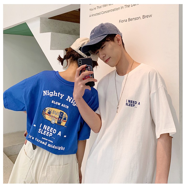 Áo thun tay lỡ  I NEED A SLEEP  phông Unisex nam nữ tee oversize form rộng pull Ulzzang Streetwear Hàn Quốc vải mềm