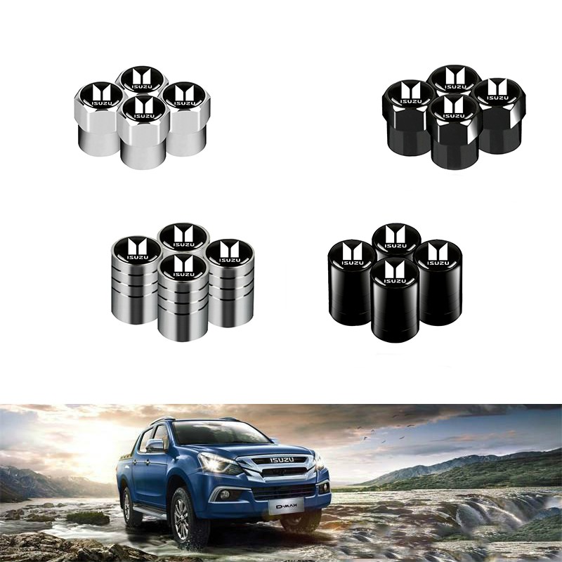 Set 4 nắp van lốp xe ô tô Isuzu D-Max Mu-X Mux