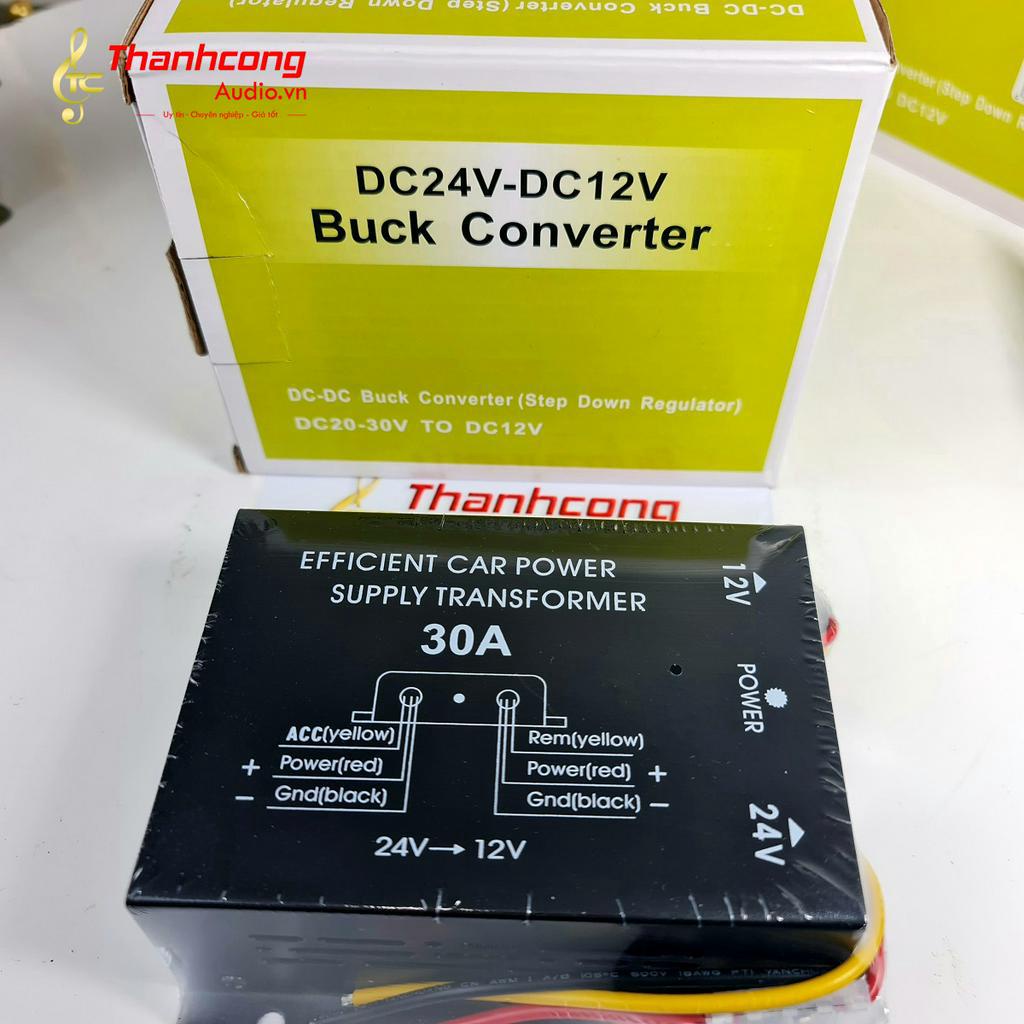 Bộ chuyển đổi nguồn ô tô Kuerl 10A/15A/20A/30A xe tải từ 24V Xuống 12V.