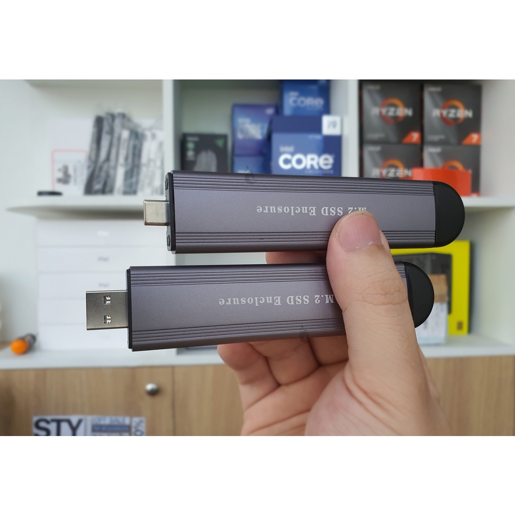 BOX Ổ CỨNG M.2 NVME GIAO THỨC KÉP ( B+M KEY ) , KẾT NỐI KÉP ( A-C) | CHIPSET REALTEK RTL9210B