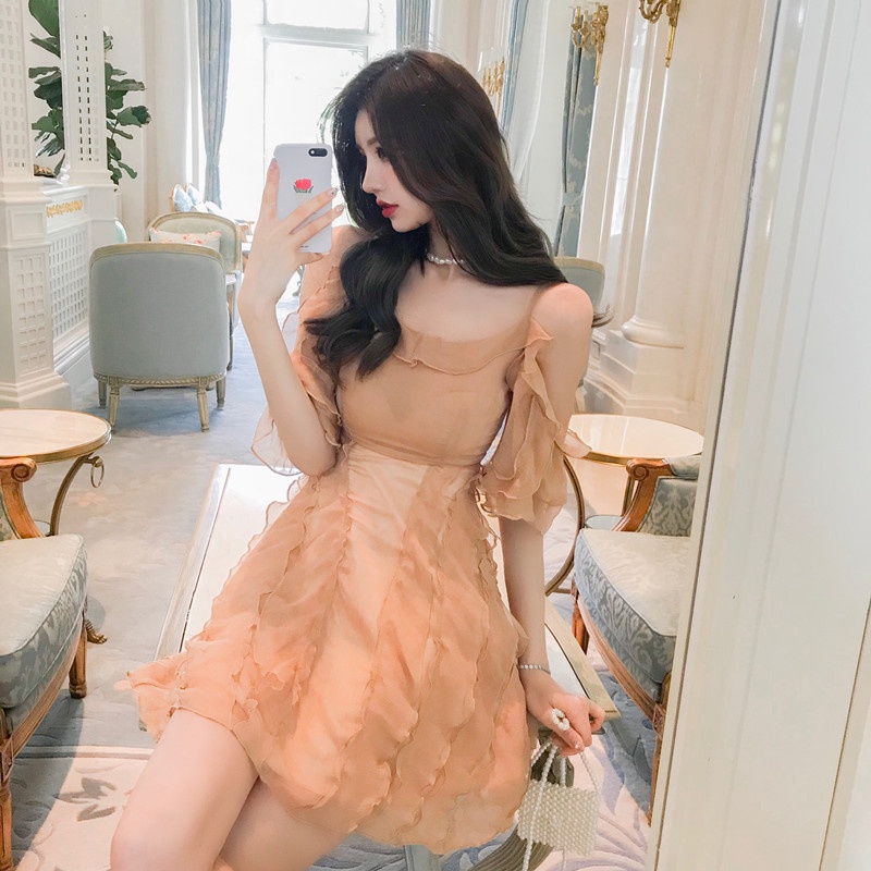 VÁY HỞ VAI KIỂU PHÁP NGỌT NGÀO QUYẾN RŨ