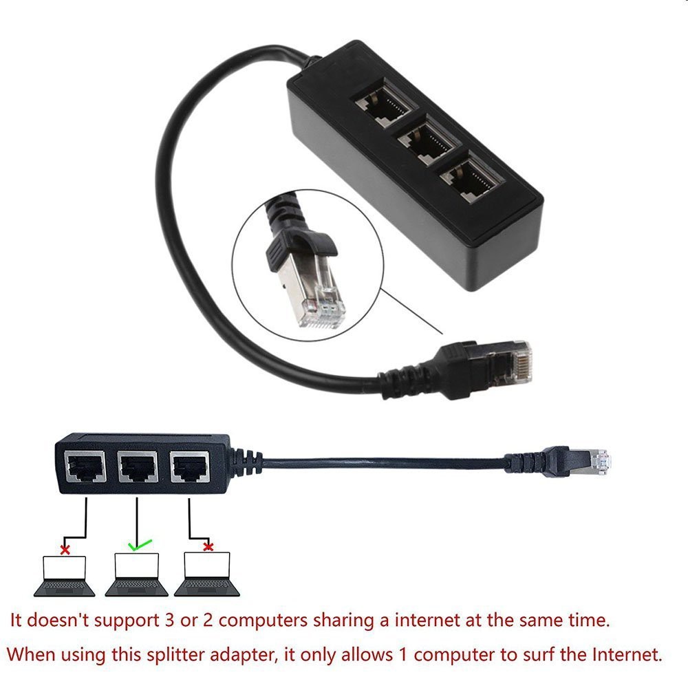 Cáp Chia Cổng Mạng LAN RJ45 1 Sang 3 Cổng