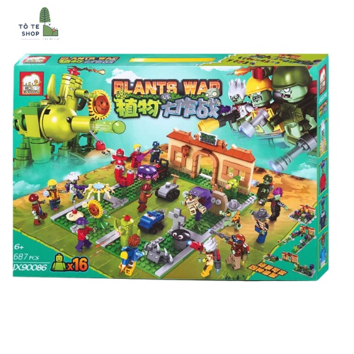 Lego plants vs zombies, đồ chơi lắp ráp hoa quả nổi giận, lego my world - lắp ráp cổng địa ngục trong núi