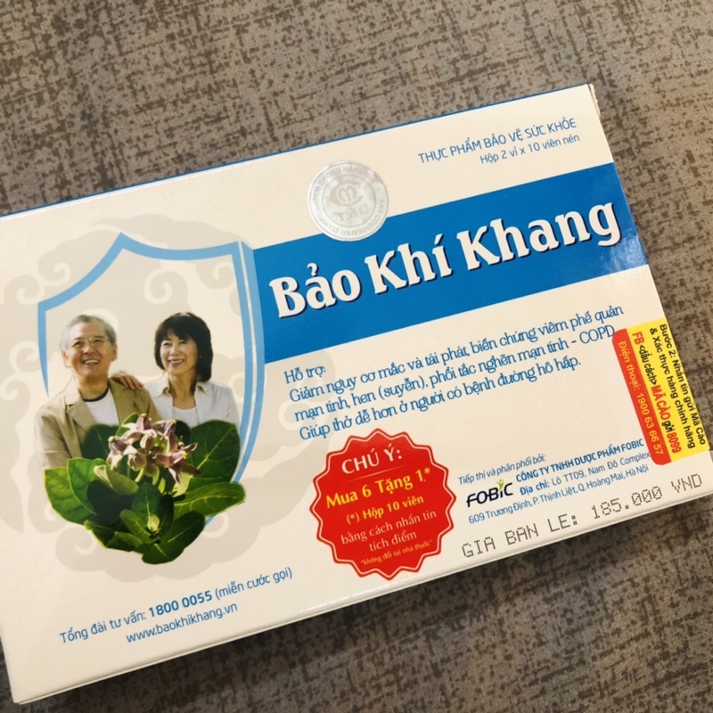 BẢO KHÍ KHANG HỘP 20 VIÊN - TEM TÍCH ĐIỂM 6 TẶNG 1 - HỖ TRỢ GIẢM HO, TAN ĐÀM, HEN SUYỄN, KHÒ KHÈ