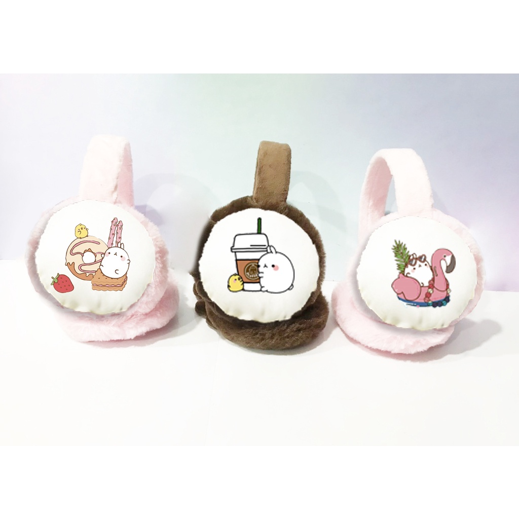 bịt tai lông molang BTL30 Bịt tai ấm mùa đông dễ thương cute hoạt hình