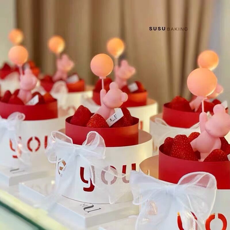 Bộ Bong Bóng Trang Trí Bánh Kem In Chữ love Xinh Xắn