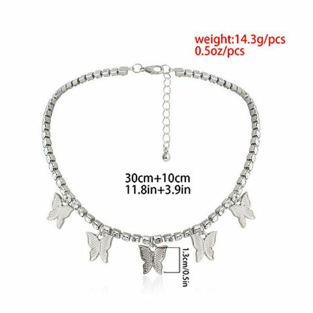 BORAG Vòng cổ Mặt Bướm Đính Đá Thời Trang Cho Nữ