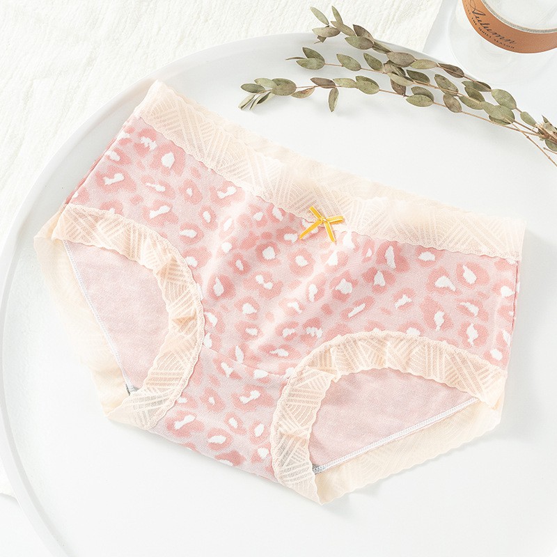Quần lót nữ họa tiết da báo Chunxuu phối ren nhiều màu QC08