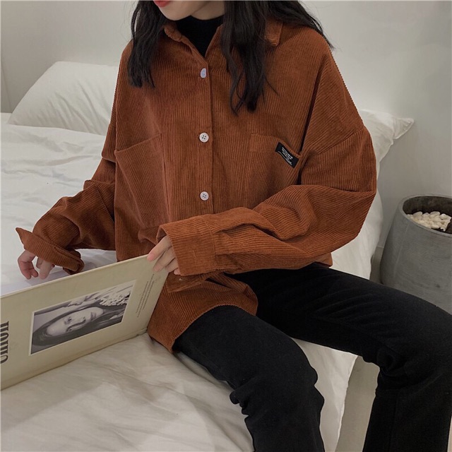 Áo sơ mi Ulzzang Oversize kiểu dáng Hàn Quốc M2003