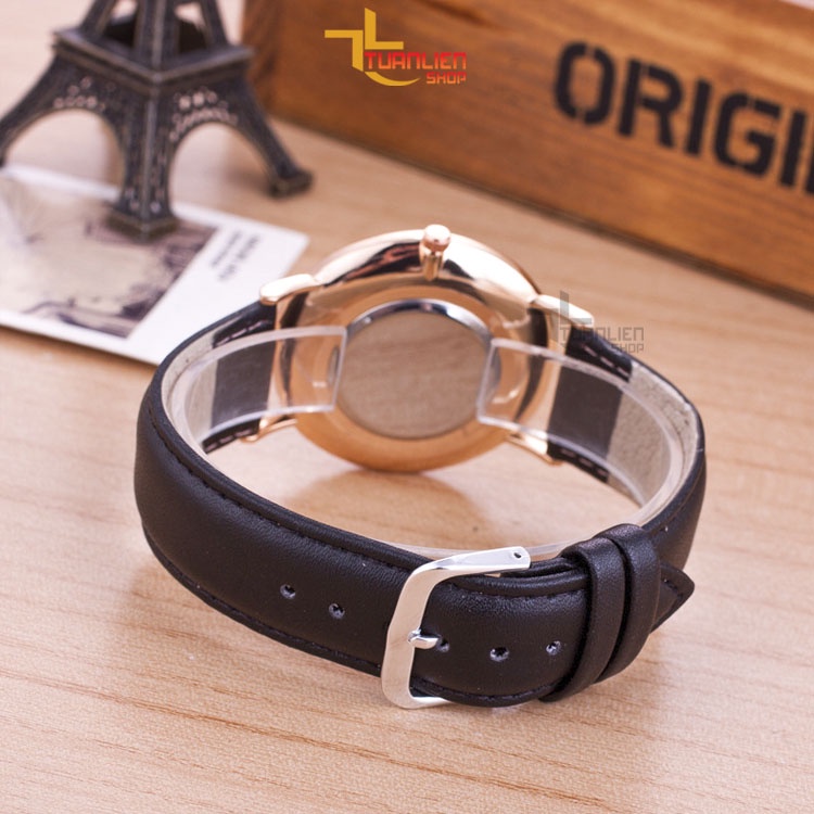 Đồng Hồ Nam GENEVA Dây Da Sang Trọng, Phong Cách Hàn Quốc