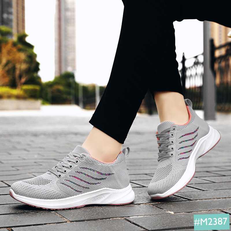 Giày Thể Thao Sneaker Nữ MINSU M2387, Kiểu Dáng  Bata Thể Thao Hàn Quốc Cho Chạy Bộ, Đi Học, Chơi