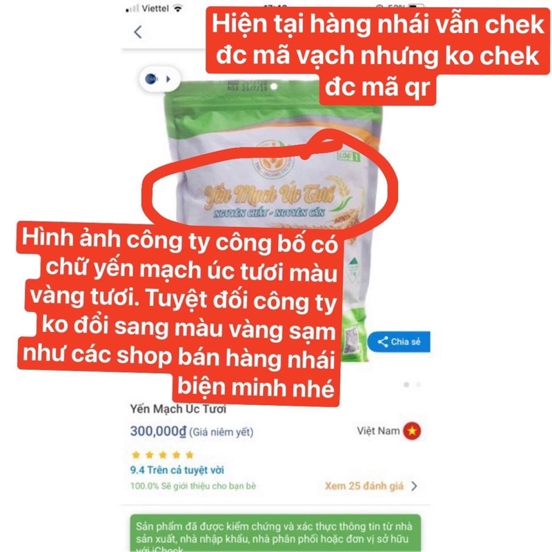 Sỉ 1kg yến mạch úc tươi (CAM KẾT CHUẨN 100%)