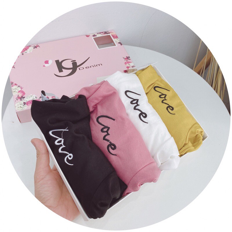 ÁO PHÔNG GIẤY LOVE CỔ TRÒN SIÊU NHẸ MÁT NỮ (HÌNH THẬT) | BigBuy360 - bigbuy360.vn