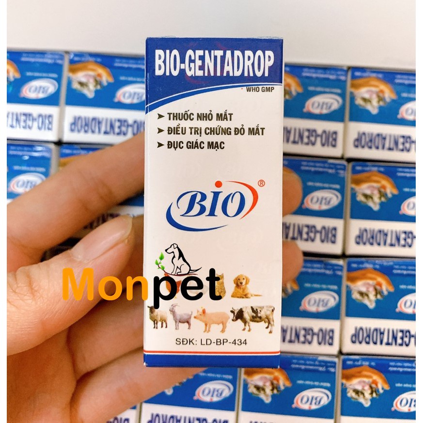 [Mã PET50K giảm Giảm 10% - Tối đa 50K đơn từ 250K] Dung dịch Nhỏ Mắt Chó Mèo - Bio Gentadrop 10ml