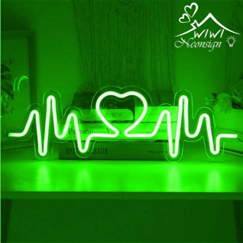 Đèn led neon hình nhip đập trái tim | 52x16 cm | Đèn led neon theo yêu cầu trang trí decor quà tặng cực chất