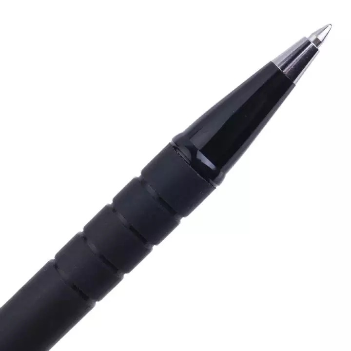 Bút Bi Bấm Nhật Bản Pentel BK250 Ngòi 0.7mm Mực Đen / Bút Bi Mực Nước Vỏ Đen Sang Trọng/ Có Thể Thay Ngòi