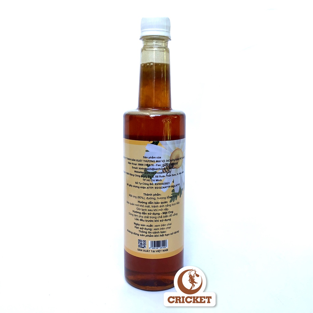 Mật ong Vina Honey chai 750ml-Nguyên liệu pha chế đồ uống và chế biến đồ ăn tiện lợi-Nguyên Liệu Trà Sữa CRICKET