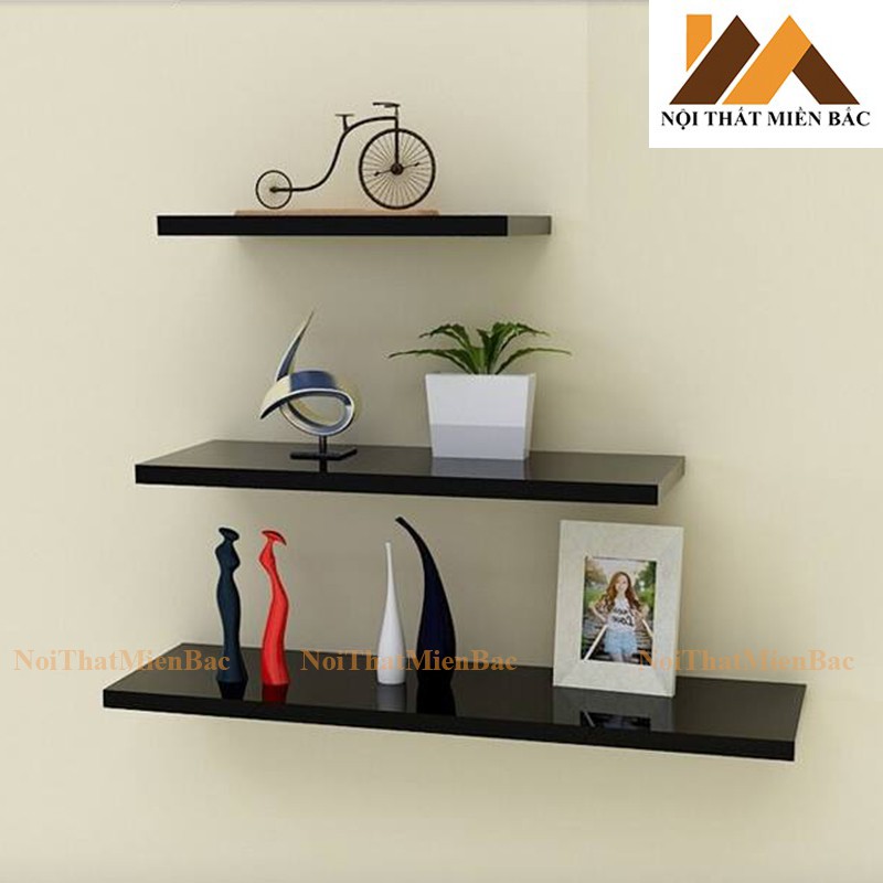Combo trang trí gồm 3 thanh 60x15 làm kệ trang trí, decor phòng khách.