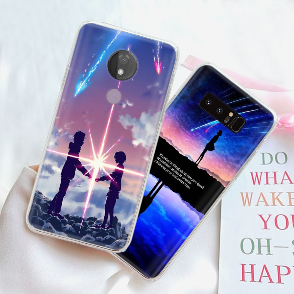 Ốp Điện Thoại Trong Suốt Họa Tiết Your Name Cho Motorola Moto E4 E5 E6 Plus E6S P30 Note Z2 Play Ty145