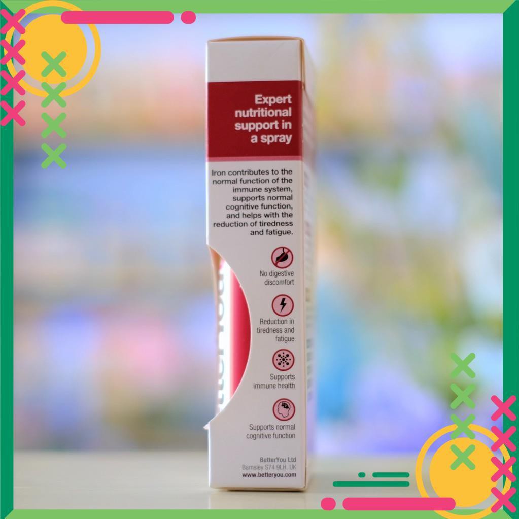O Bổ sung Sắt dạng xịt / Better You Iron Daily Oral Spray 25ml / Bé trong khoảng một tuổi Cam kết hàng chuẩn xịn 18 46