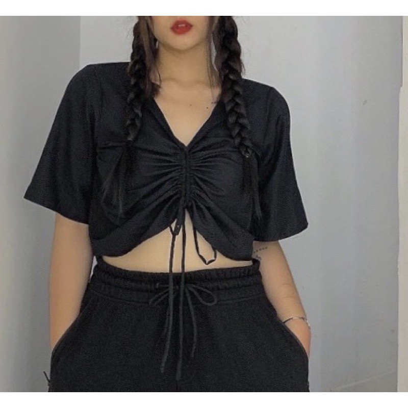 Áo bigsize rut croptop eo 100kg đổ laii