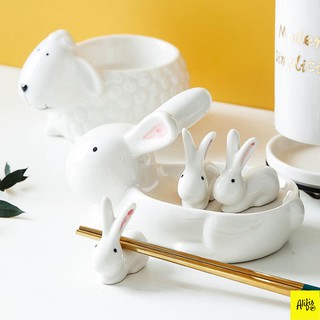 Bát sứ hình vịt con, thỏ con, gà, cừu xinh xắn – dùng đựng gác đũa, đựng hoa quả, đồ ăn
