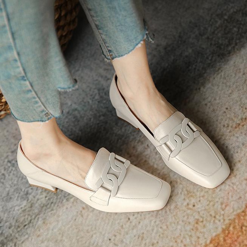 Giày lười IELGY đế dày kiểu Anh cho nữ