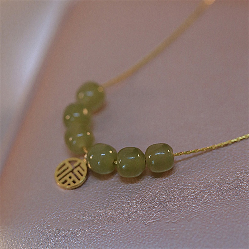 Vòng cổ Vàng Mặt Ngọc Bích Thời Trang