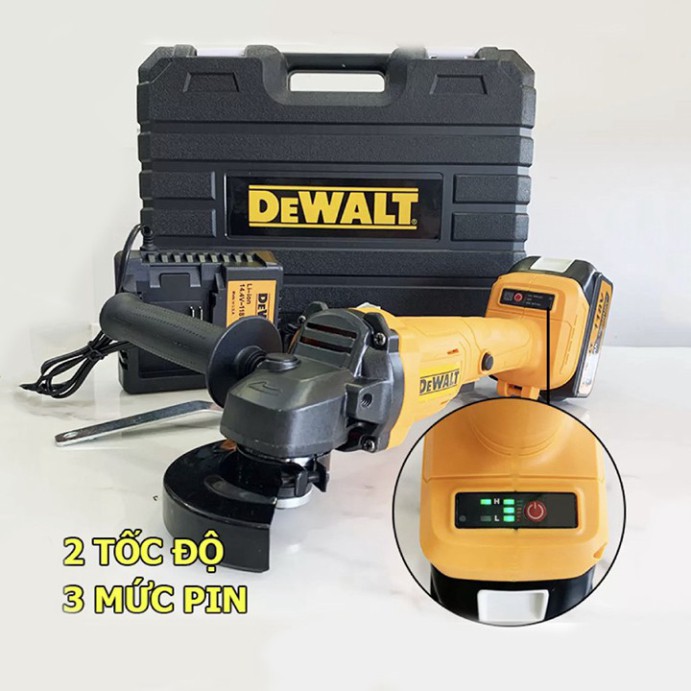 [Cao Cấp] Máy cắt pin Dewalt 118v Không chổi than kèm 2Pin