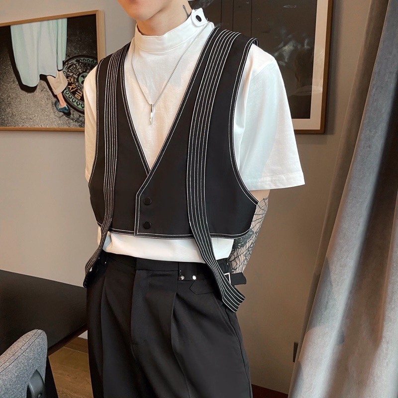 _Áo gile khoác dây siêu đỉnh unisex