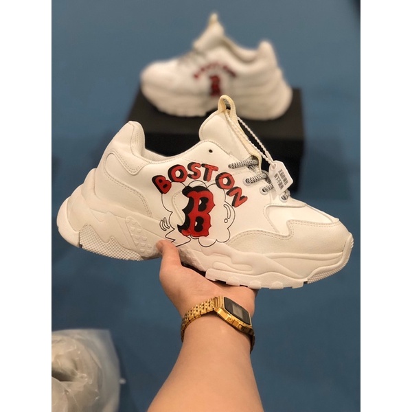 Giày Sneaker MLB Nam Nữ, Giày Boston, NY, LA Da Bò Đế 2 Lớp Tăng Chiều Cao Hàng Cao Cấp Full Box + Bill | BigBuy360 - bigbuy360.vn