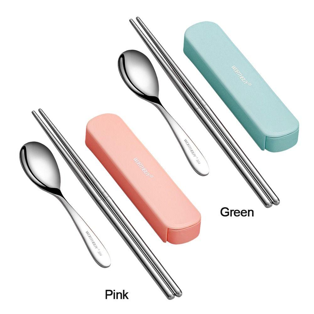 Bộ Muỗng Đũa 1 Món Thiết Kế Gấp Gọn Tiện Dụng Cho Dã Ngoại