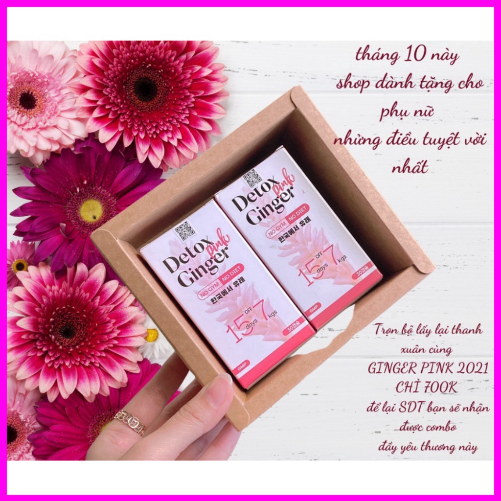 Combo DETOX GINGER PINK quà tặng 20-10 , 8-3 , Sinh Nhật Tặng bạn Gái Mẹ quà tặng ý nghĩa (0937404632 zalo)