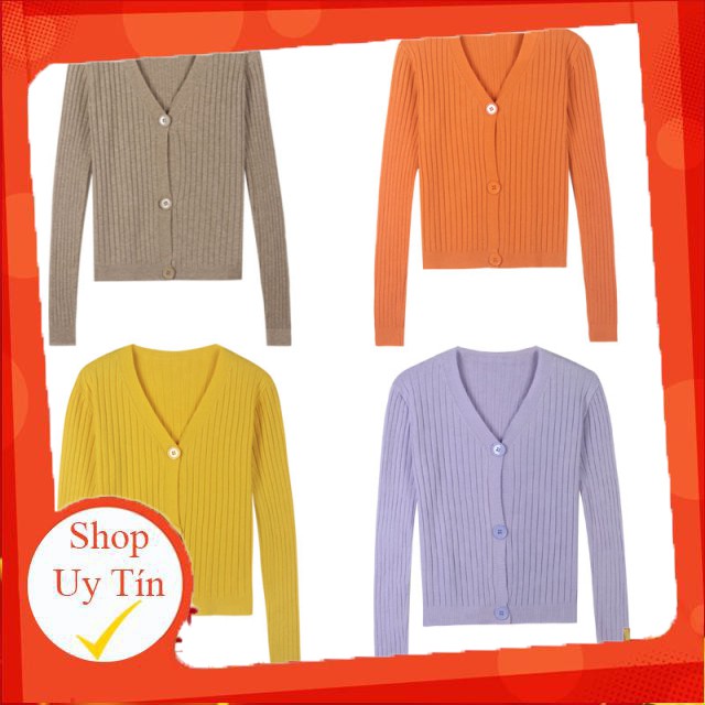 Áo khoác cardigan dệt kim màu trơn xinh xắn thời trang cho nữ Liên hệ mua