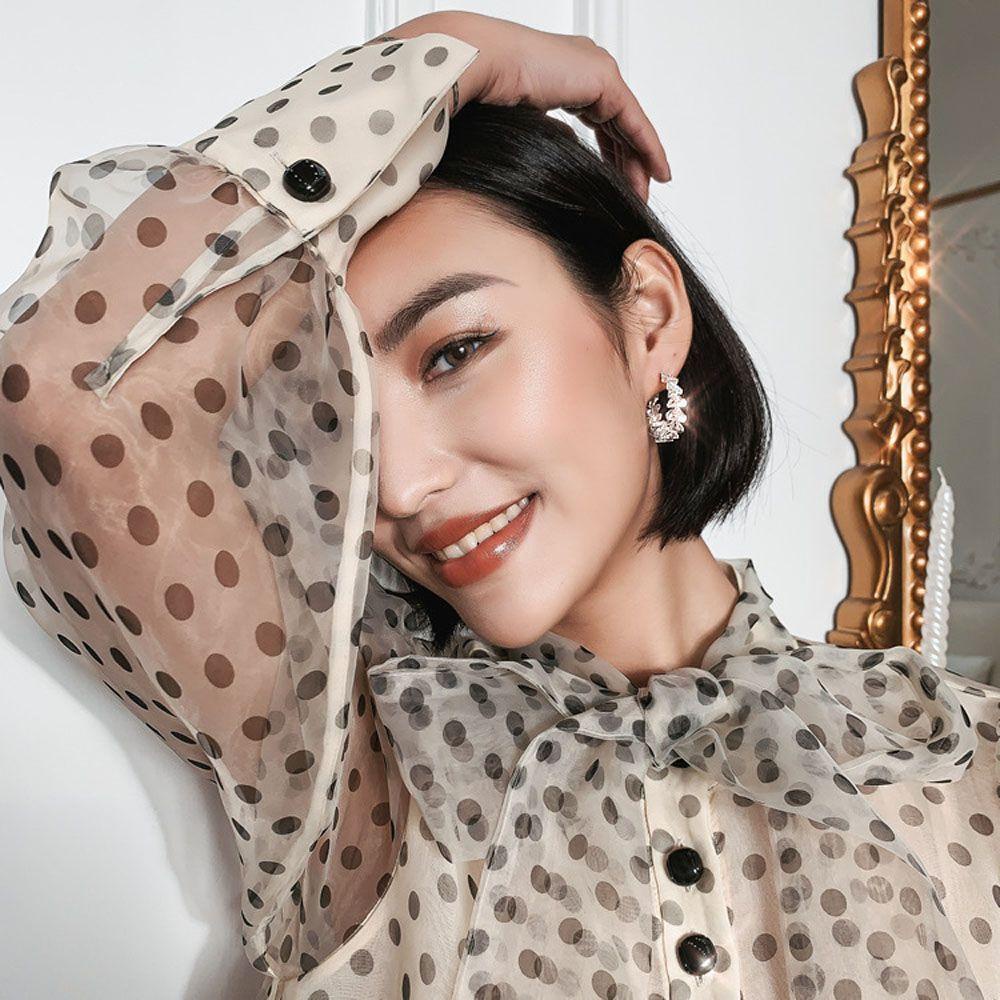 Hoa Tai Dáng Dài Hình Tròn Bằng Acrylic Thời Trang Cho Nữ|Trang Sức