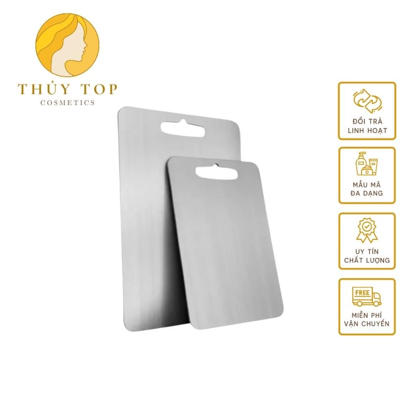 Thớt Inox Kháng Khuẩn 304, Không Gỉ Sét, Không Bám Bẩn, Không Thấm Nước, Không Xước Dăm Ra Mủn